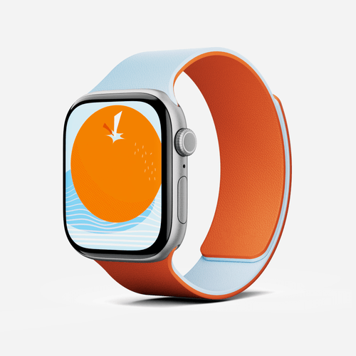 Snap Duo Watch Bands MD025 46 Wake Orange x Swell Blue