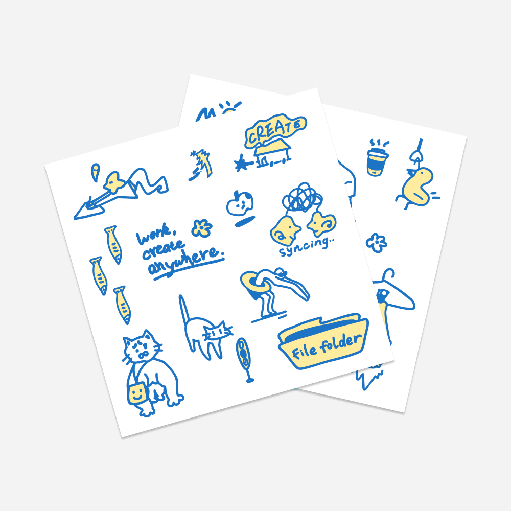 Pressure sensitive Art Stickers Unbound